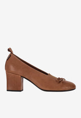 Miu Miu Élan 65 Bow-Embellished Pumps Caramel 5I551EFA065038_F098L
