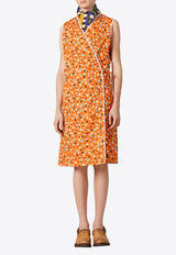 Miu Miu Printed Wrap Dress Orange MF6249SOOO19KO_F0P5N
