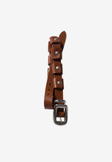 Miu Miu Buckled Leather Bracelet Brown 5IB8052G75_F05HP