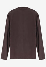 ALYSI Single-Breasted Satin Blazer Brown 116828P6209CHOCO_Choco_54417949