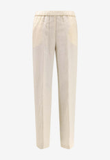 Aspesi Drawstring Linen Pants Beige 0128C19585046_Natural_54417994