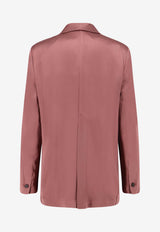 ALYSI Single-Breasted Satin Blazer Pink 116841P6221BLUSH_Pink_54417924