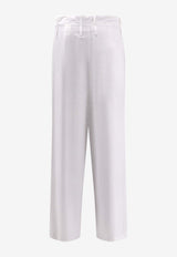 ALYSI Straight-Leg Tailored Pants White 116128P6015BI_White_54417943