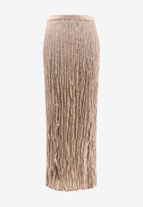 ALYSI Wrinkled Midi Skirt Pink 216006P6047CP_Powder_54417937