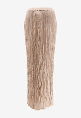 ALYSI Wrinkled Midi Skirt Pink 216006P6047CP_Powder_54417937
