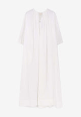Aspesi Puff-Sleeved Gathered Dress White 2906D30785072_White_54417933