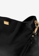 Dolce & Gabbana Large Vittoria Calfskin Shoulder Bag Black BB7942AZ00080999_Black_40005360