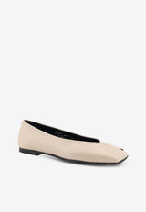 ALOHAS Katia Leather Ballet Flats Cream S10110801CREAM_White_54417981