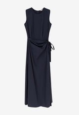Aspesi Knotted Midi Dress Blue 2988P07601098_Blue_54417970