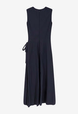 Aspesi Knotted Midi Dress Blue 2988P07601098_Blue_54417970