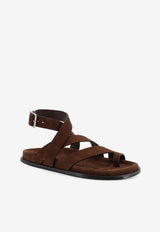 ALOHAS Tide Wraparound Suede Sandals Brown S10115302BROWN_Brown_54418007