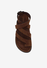ALOHAS Tide Wraparound Suede Sandals Brown S10115302BROWN_Brown_54418007