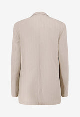 ALYSI Single-Breasted Buttoned Blazer Beige 116807P6057BURRO_BURRO_54417941