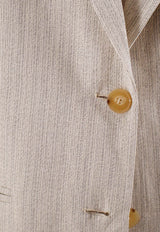 ALYSI Single-Breasted Buttoned Blazer Beige 116807P6057BURRO_BURRO_54417941