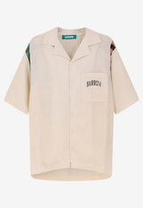 Barrow Bowling Shirt with Knitted Inserts Beige S6BWUASI047013_Beige_54418003