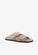 ALOHAS Alba Suede Buckled Sandals Beige S10118501BEIGE_Beige_54417998