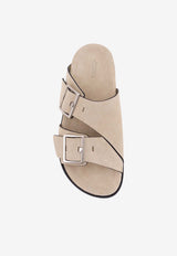 ALOHAS Alba Suede Buckled Sandals Beige S10118501BEIGE_Beige_54417998