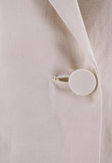 ALYSI Double-Breasted Linen Blend Blazer White 116822P6062GESSO_Gesso_54417935
