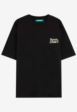 Barrow Printed Oversized T-shirt Black S6BWUATH077110_Black_54418010