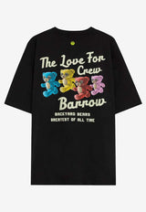 Barrow Printed Oversized T-shirt Black S6BWUATH077110_Black_54418010