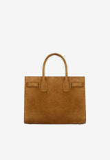 Saint Laurent Baby Sac De Jour Suede Tote Bag  Brown 4218591U80W_2916