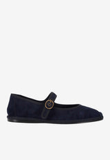 Ralph Lauren Mary-Jane Suede Ballet Flats Navy 818970185001_410