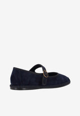 Ralph Lauren Mary-Jane Suede Ballet Flats Navy 818970185001_410