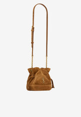 Saint Laurent Mini Jamie Suede Shoulder Bag Brown 8591741U8P7_2916