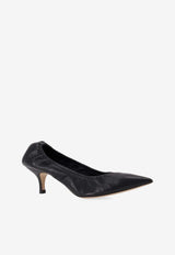 P.A.R.O.S.H Curly 55 Leather Pumps Black D070286CURLYSHOE_013