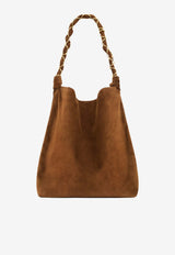 Saint Laurent Amalia Suede Shoulder Bag Brown 8347501U80W_2916