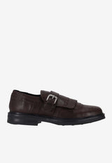 P.A.R.O.S.H Leather Buckled Loafers Brown D070287PECSHOE_086