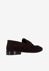 Saint Laurent Le Loafer Suede Leather Loafers Brown 8394712W5AC_6023