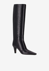 Saint Laurent Jill 75 Knee-High Boots in Nappa Leather Black 839749AAE6W_1000
