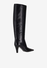 Saint Laurent Jill 75 Knee-High Boots in Nappa Leather Black 839749AAE6W_1000