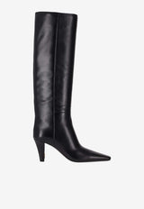 Saint Laurent Jill 75 Knee-High Boots in Nappa Leather Black 839749AAE6W_1000