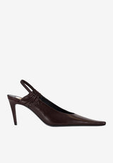 Saint Laurent Anne Marie 75 Slingback Pumps Brown 841183AADF1_2226