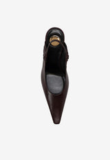 Saint Laurent Anne Marie 75 Slingback Pumps Brown 841183AADF1_2226