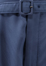 Saint Laurent Silk Tailored Slim Pants Blue 862381Y6J784812_BLEU ACIER_44132594