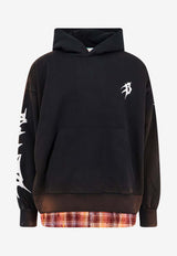 Barrow Graphic Print Layered-Effect Faded Hoodie Black S6BWUAHS021110_Black_54417980