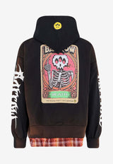 Barrow Graphic Print Layered-Effect Faded Hoodie Black S6BWUAHS021110_Black_54417980