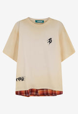 Barrow Graphic Print Layered-Effect Faded T-shirt Beige S6BWUATH022013_Beige_54417927