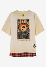 Barrow Graphic Print Layered-Effect Faded T-shirt Beige S6BWUATH022013_Beige_54417927
