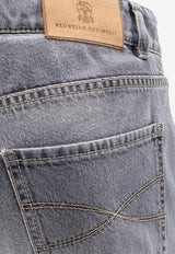 Brunello Cucinelli Logo Patch Faded Jeans Gray M240PB3210C9007_DENIMGRIGIOMEDIO_54420845
