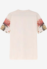 Barrow Printed Crewneck T-shirt Beige S6BWUATH069013_Beige_54417940