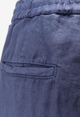 Brunello Cucinelli Linen Casual Pants Blue M243DE1710C6053_BLUCOLORATO_54420894