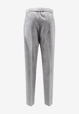 Brunello Cucinelli Drawstring Wool-Blend Pants Gray MZ408E1710C032_GRIGIOMEDIO_54420924