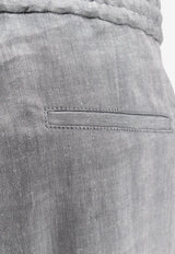 Brunello Cucinelli Drawstring Wool-Blend Pants Gray MZ408E1710C032_GRIGIOMEDIO_54420924