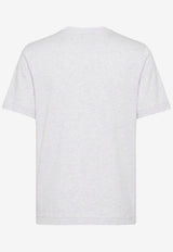 Brunello Cucinelli Logo Embroidered T-shirt White M0B137451GCY887_PERLABIANCO_54420985