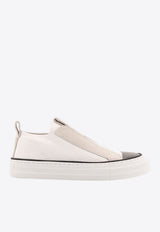 Brunello Cucinelli Knit and Suede Slip-On Sneakers White MZ49G2940C001_White_54420981
