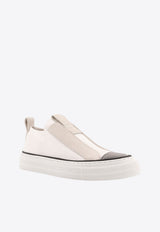 Brunello Cucinelli Knit and Suede Slip-On Sneakers White MZ49G2940C001_White_54420981